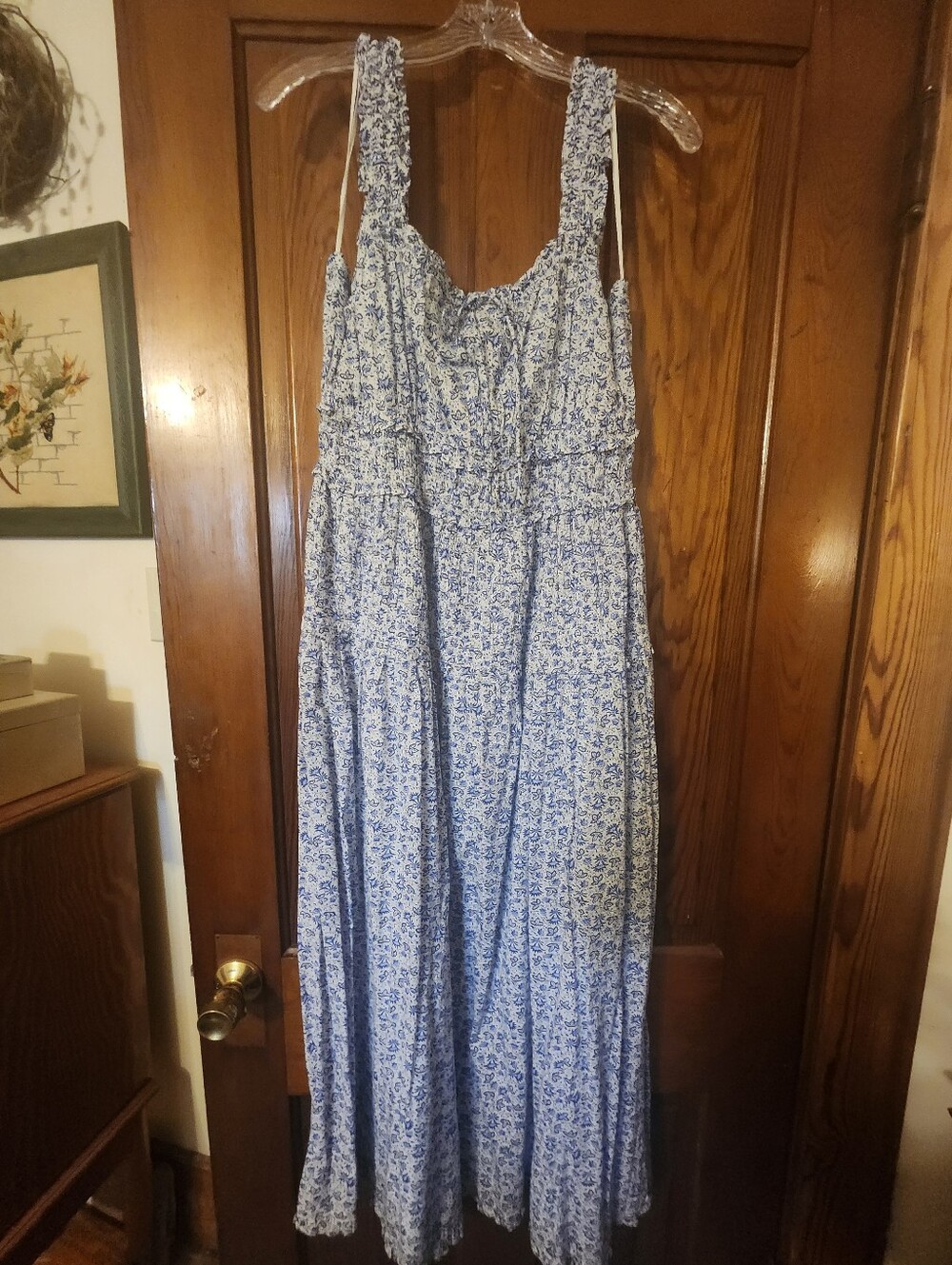 Doen For GAP Blue Floral Smocked Sundress